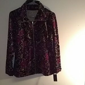 Velour sweater jacket